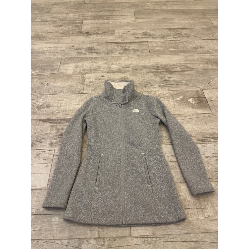The North Face‎ Womens Gray Fleece Lined Collar Jacket Size S - Picture 2 of 7